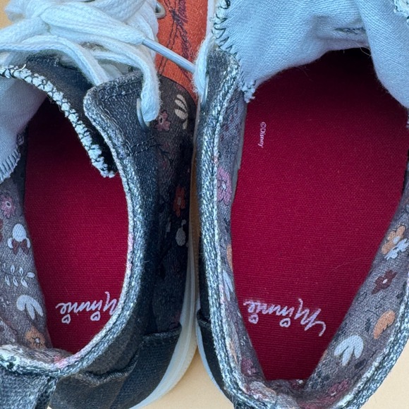 Disney Minnie Mouse High Top Canvas Sneakers Kids Size 2 Cute Cartoon Shoes - Picture 7 of 8